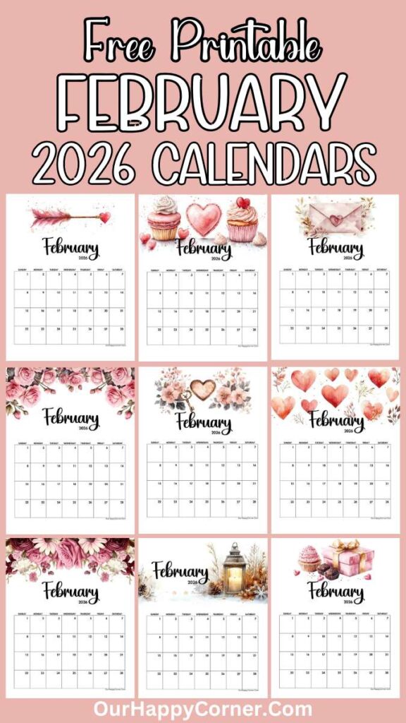 Printable February 2026 calendar