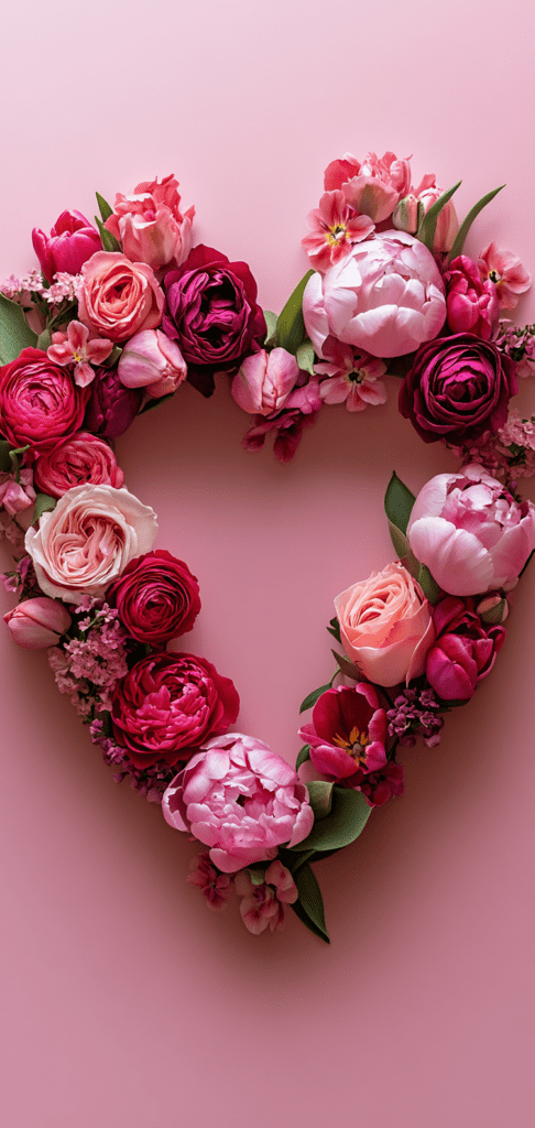 Valentine's day wallpapers of heart wreath