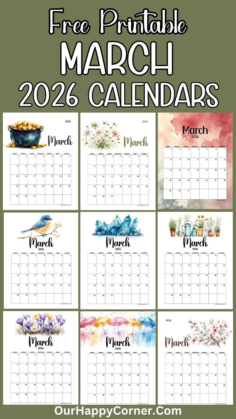Printable March 2026 calendar
