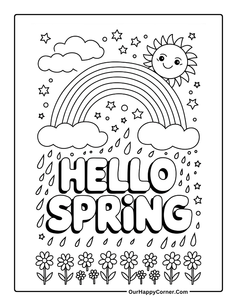 Welcome Spring Coloring Pages