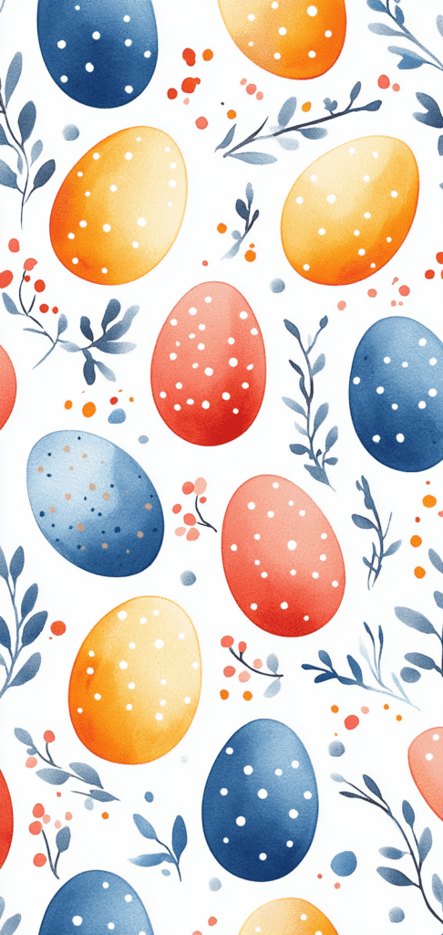 Watercolor Easter eggs