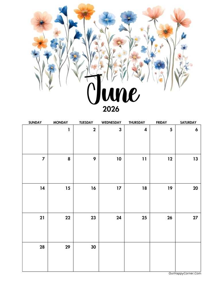 Floral calendar