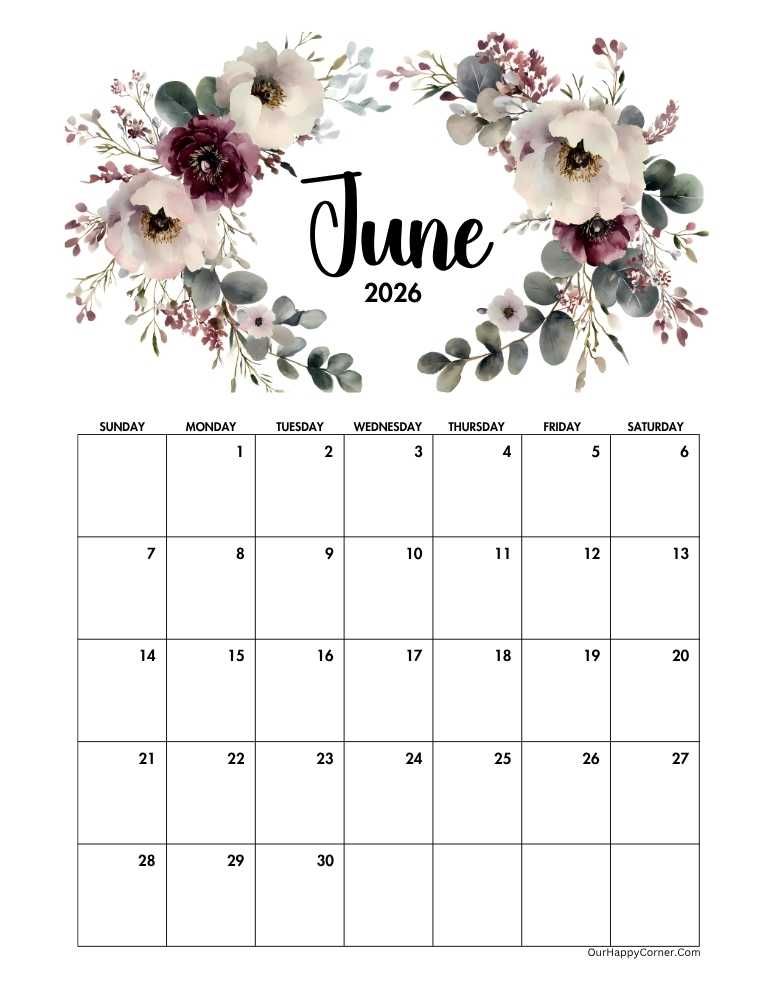 Floral calendar