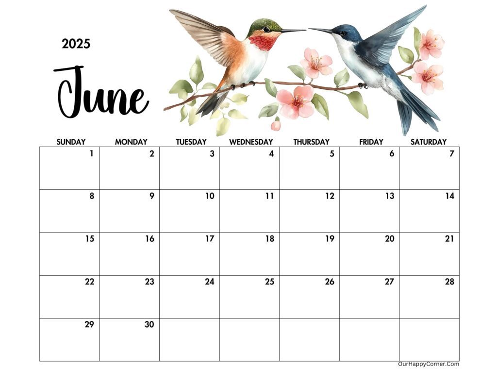Summer calendar