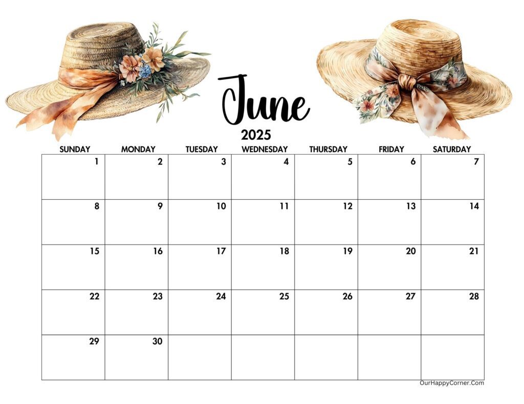 Summer calendar