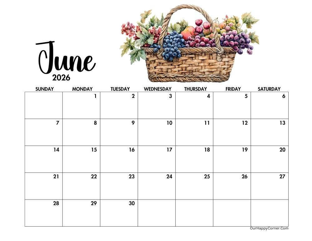 Summer calendar
