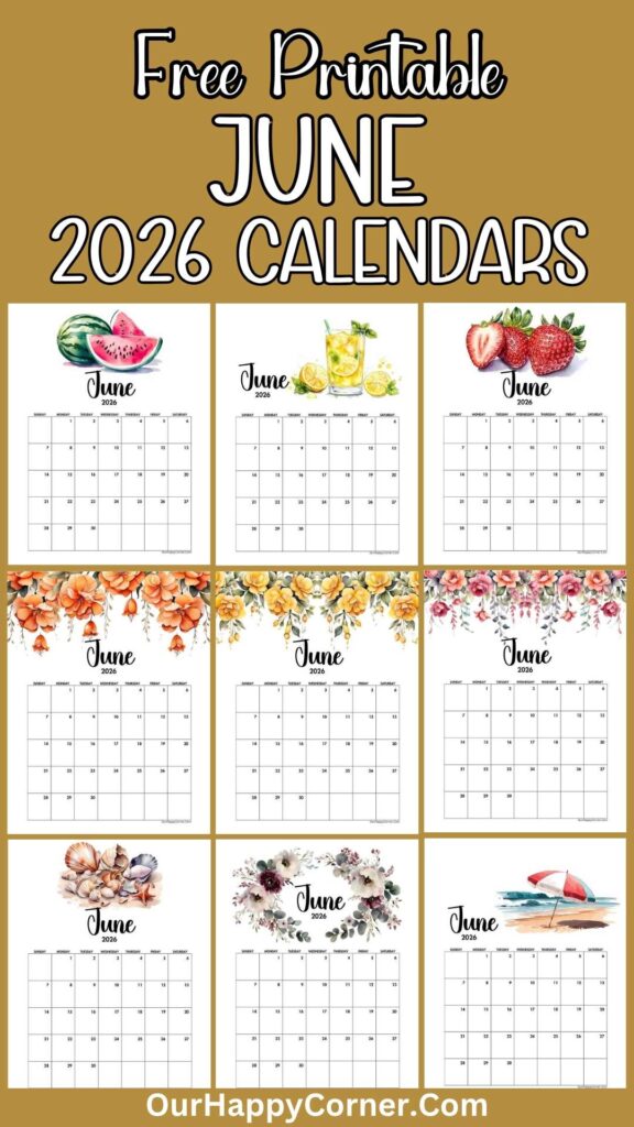 Printable June 2026 calendar