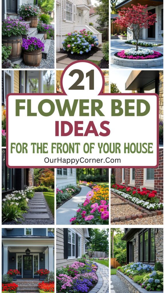 Flower bed ideas fo rthe front of the house
