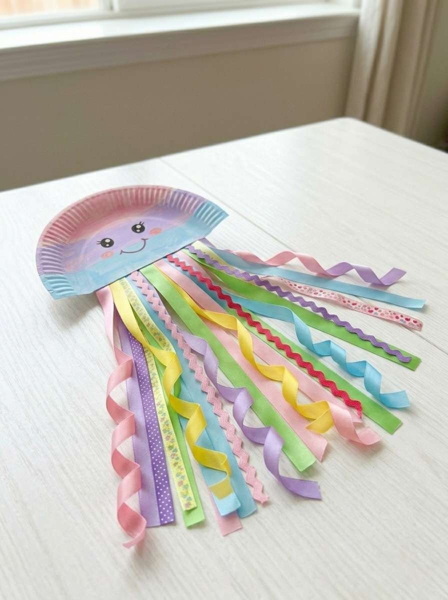 Paper Plate Jellyfish kids craft