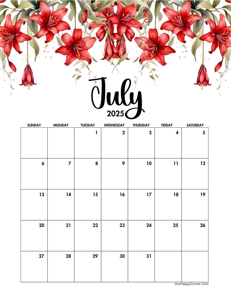 Floral calendar