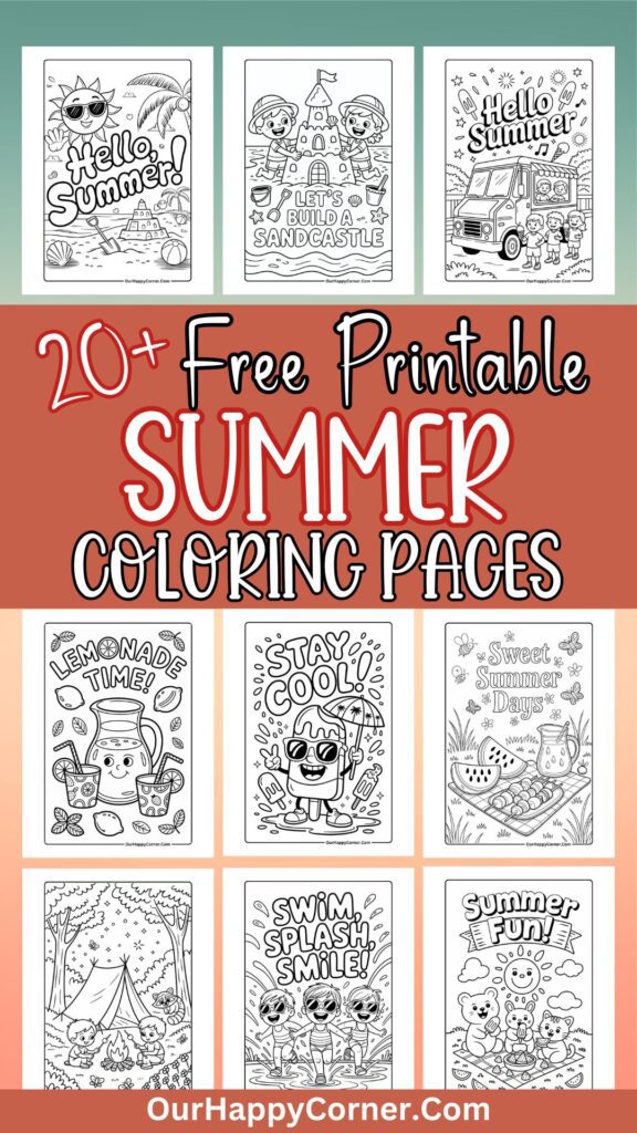Summer coloring pages