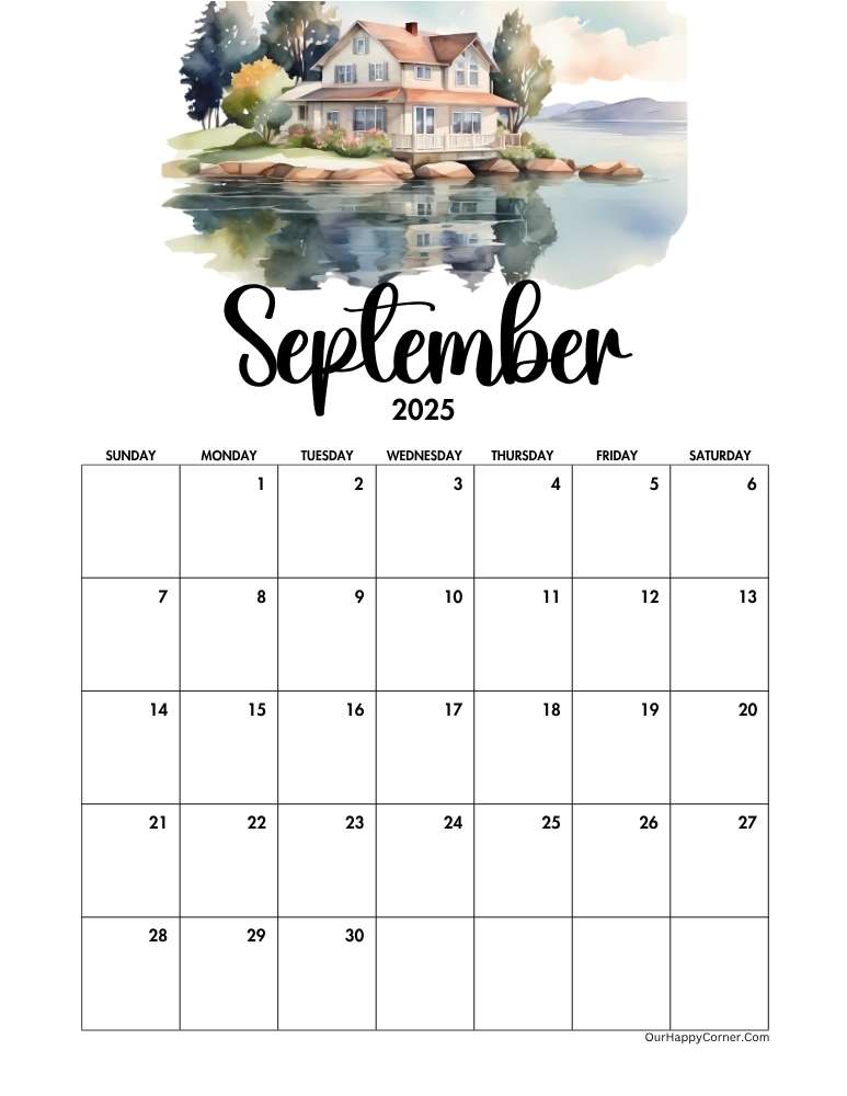 Autumn decorated calendar