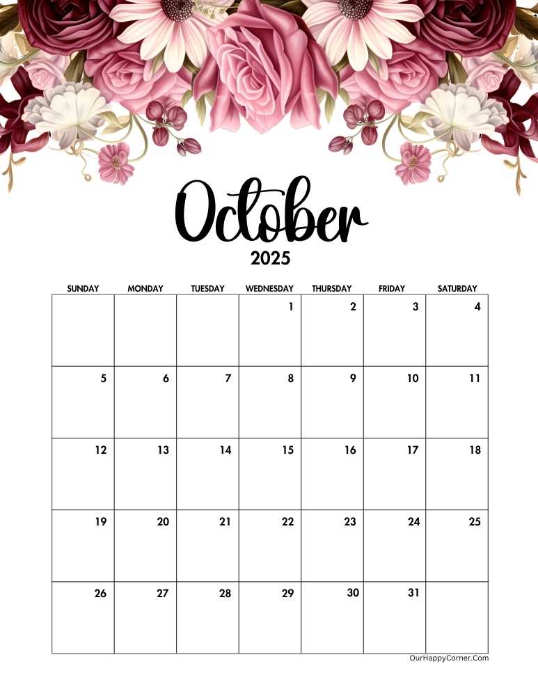 October Calendar 2025