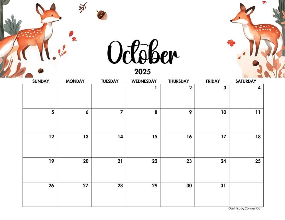 Fall season decorated calendar
