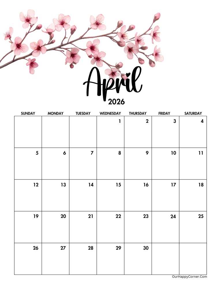 Floral calendar
