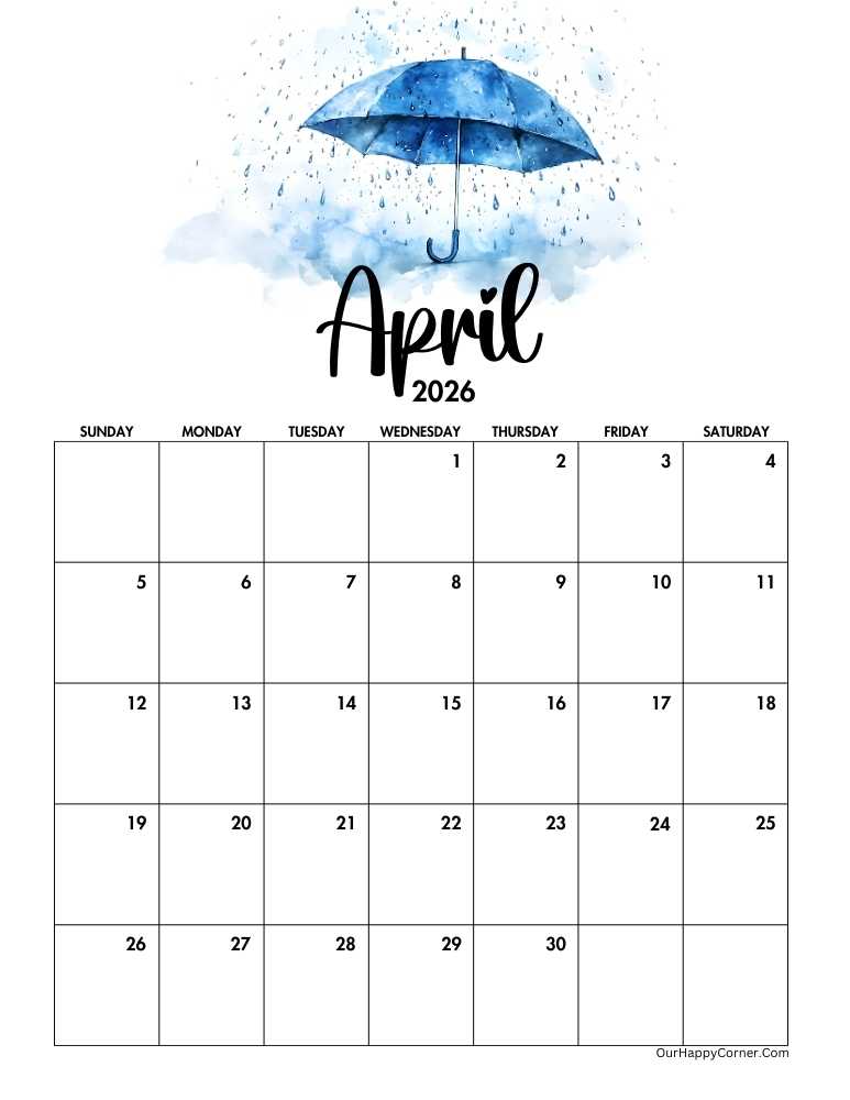 April calendar 2026
