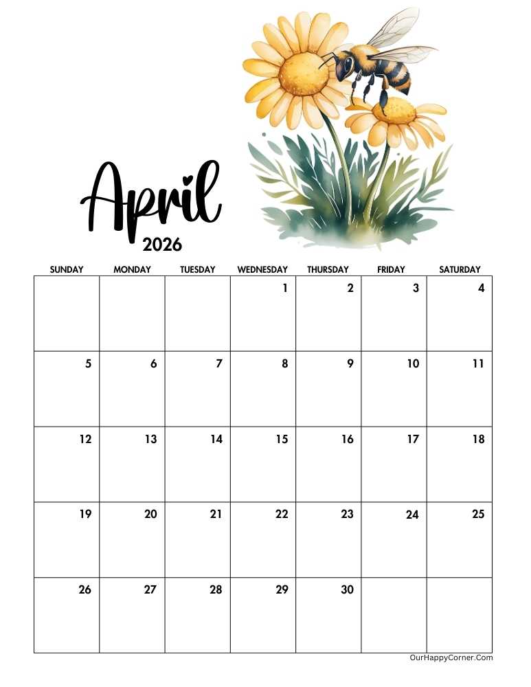 April 2026 calendar