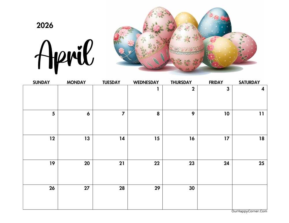Easter theme April  2026