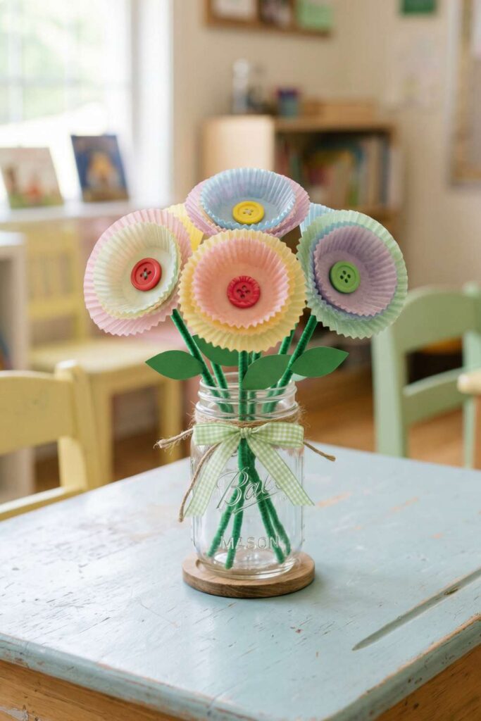 Cupcake Liner Flowers