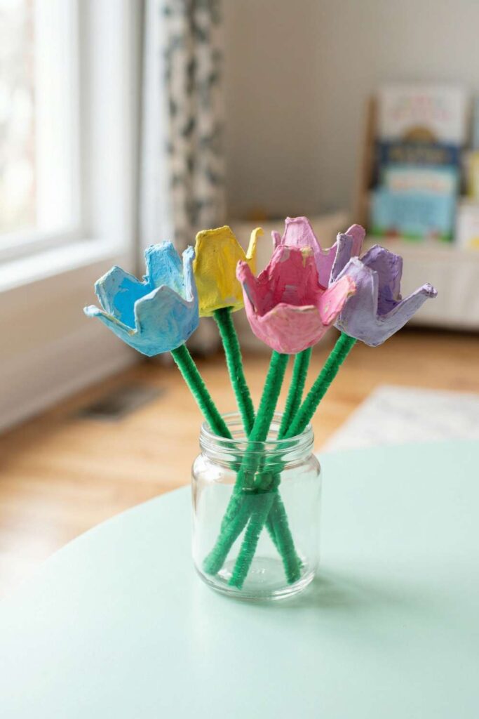 Egg Carton Flowers