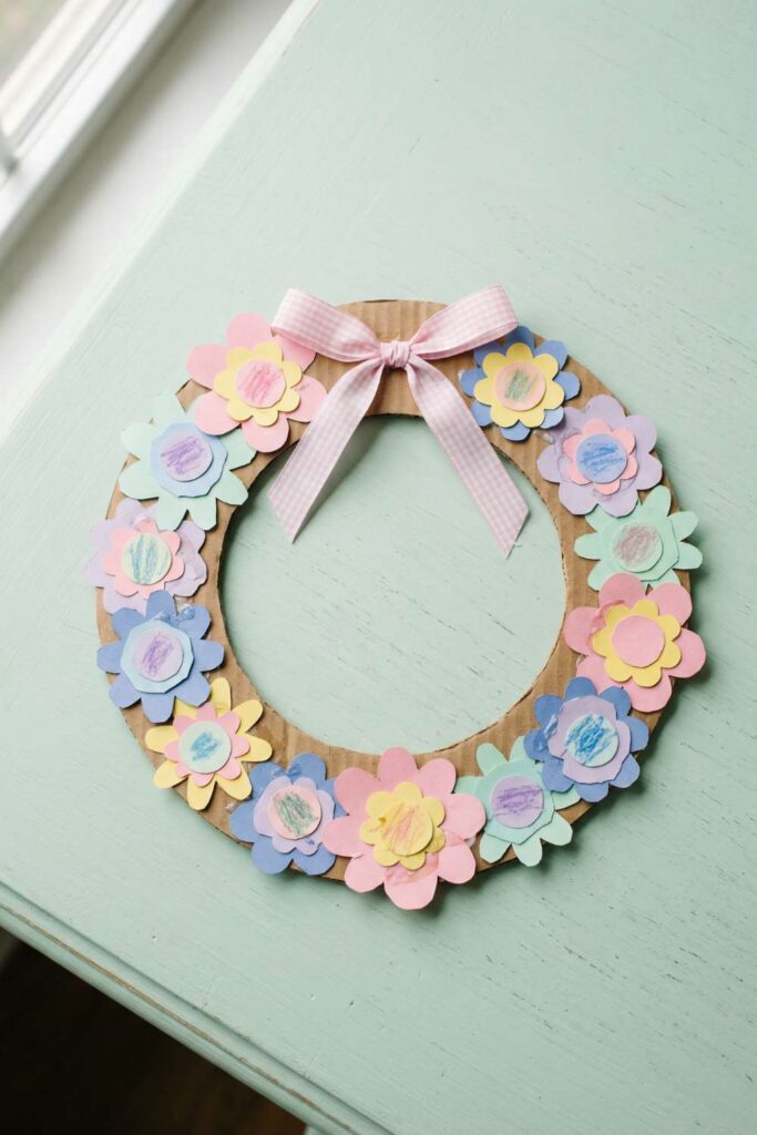 Mothers Day Flower Wreath Craft