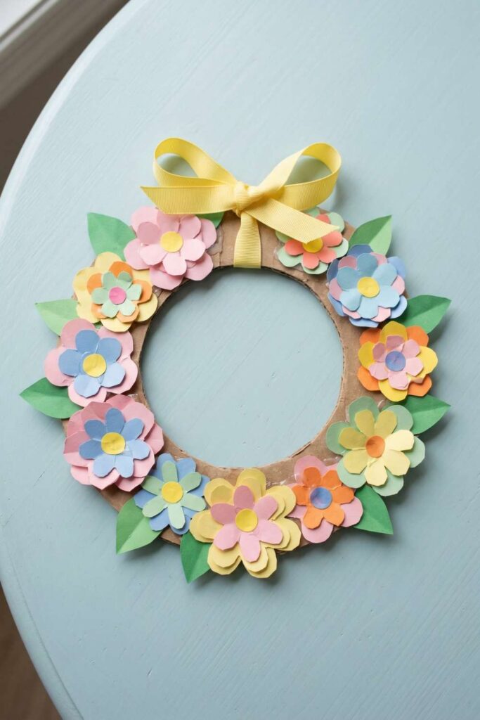Mothers Day Flower Wreath Craft