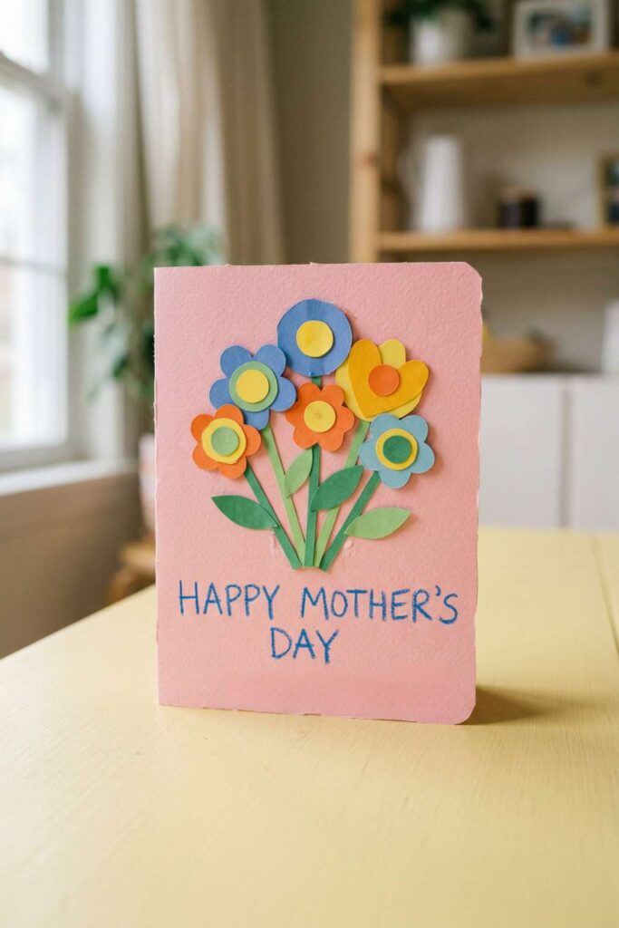 Mothers Day Paper Flower Card Mother's Day crafts