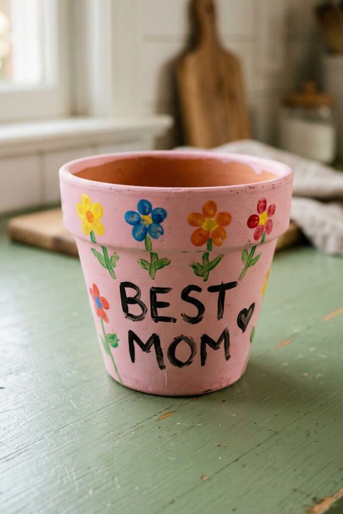 Painted Flower Pot Mother's Day crafts