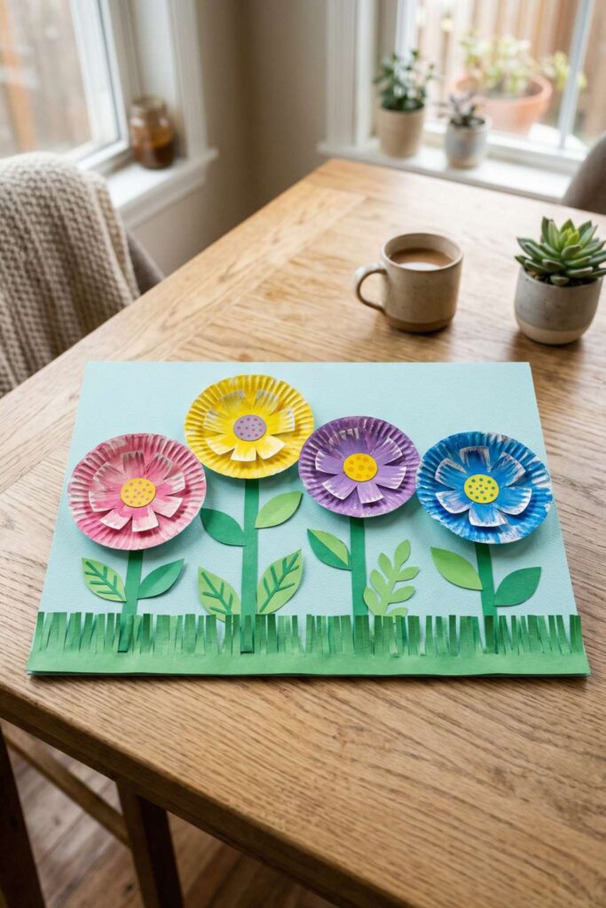 Paper Plate Flower Garden