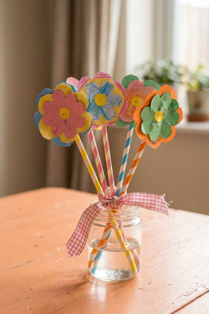 Paper Straw Flower Bouquet