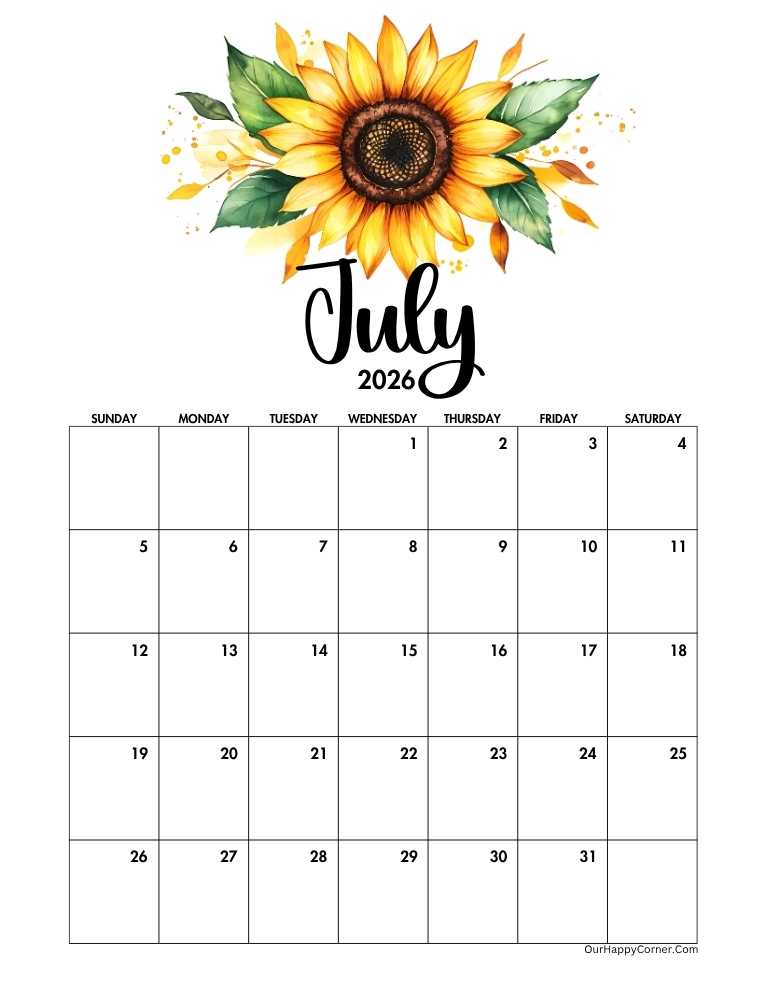 Nature inspired calendar