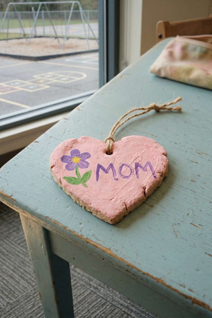 Salt Dough Heart Keepsake Mother's Day crafts