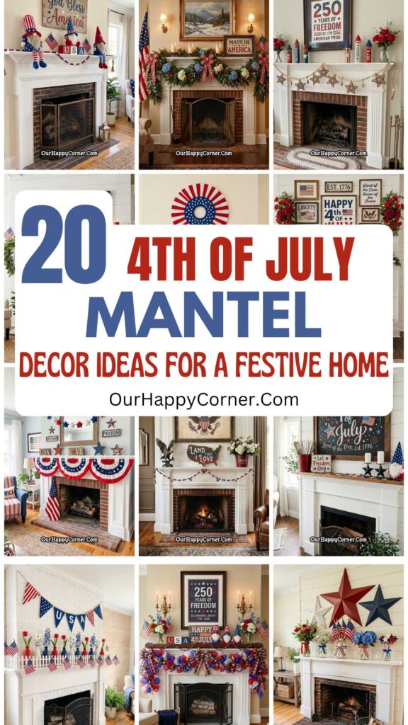4th of July Mantel Decor Ideas
