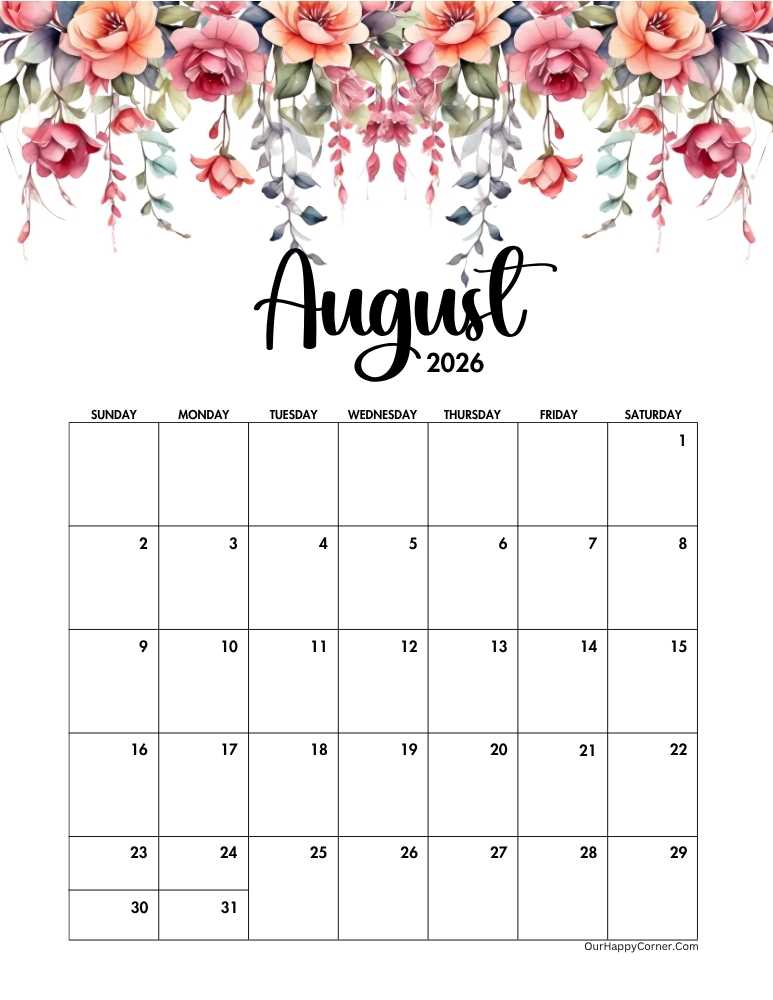 Floral calendar 