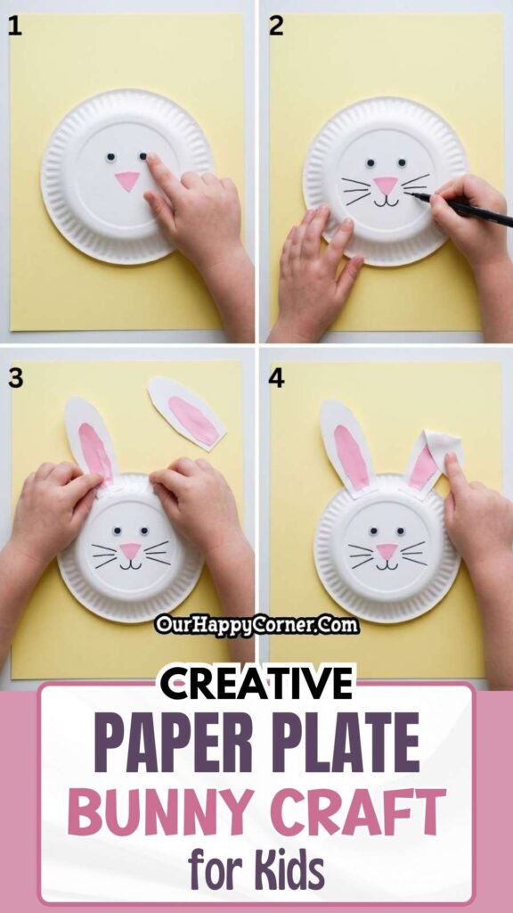 Paper plate bunny craft