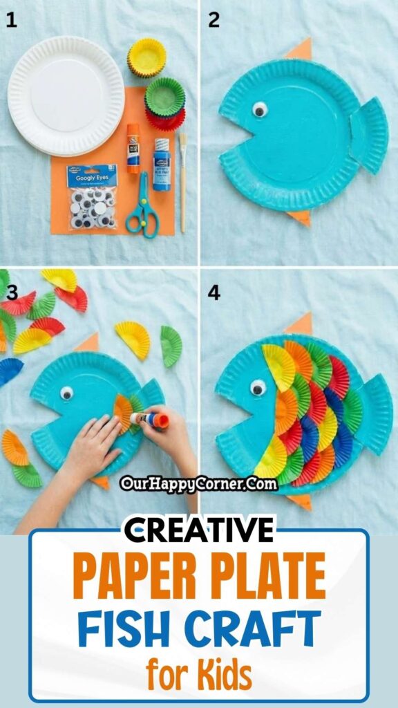 Paper plate fish craft