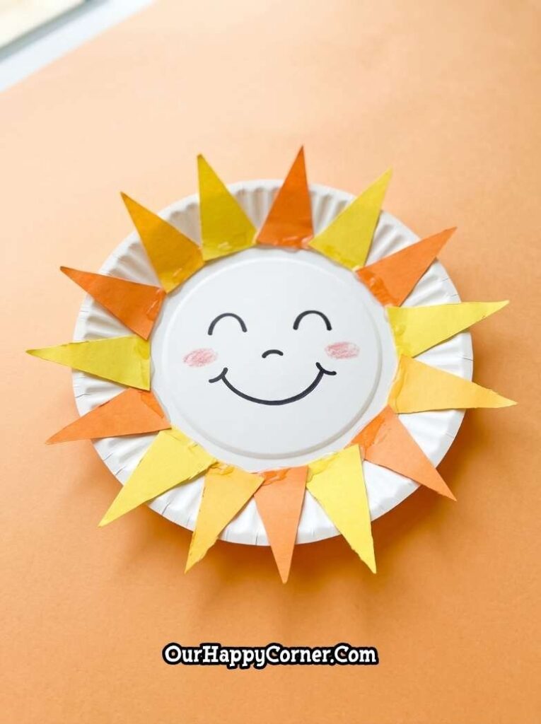 Paper plate sun craft 