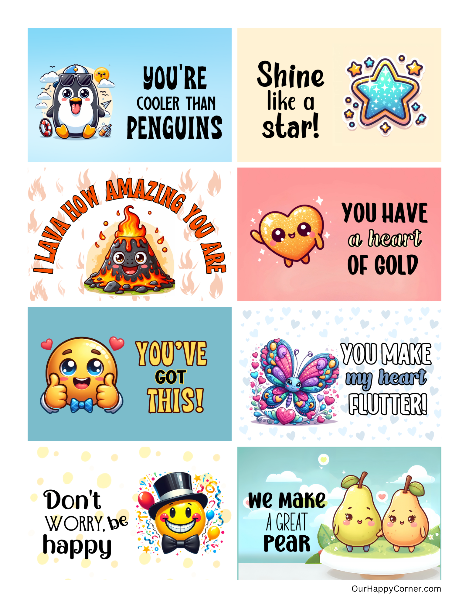 32 Free Printable Lunch Box Notes to Brighten Your Kids Day - Our Happy