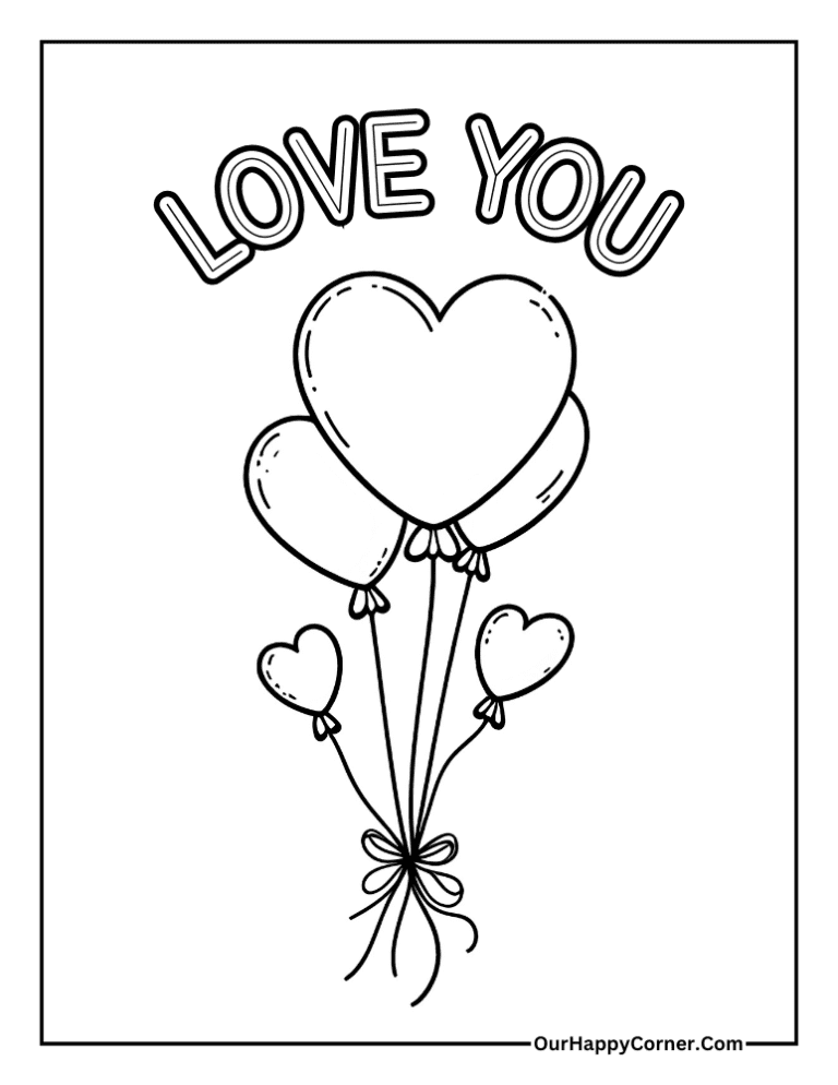 Free Valentine's Day Coloring Pages for Kids: Spread The Love - Our ...