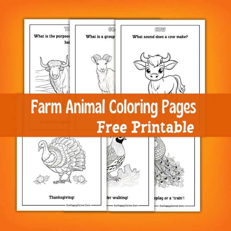 Farm Animal Coloring Pages Free Printable