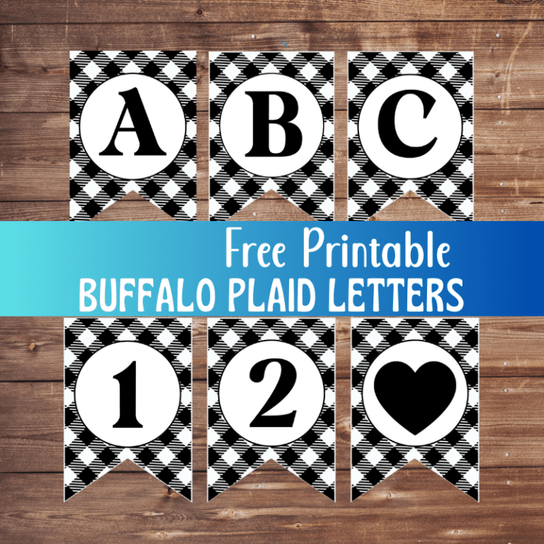 Free Printable Buffalo Plaid Letters