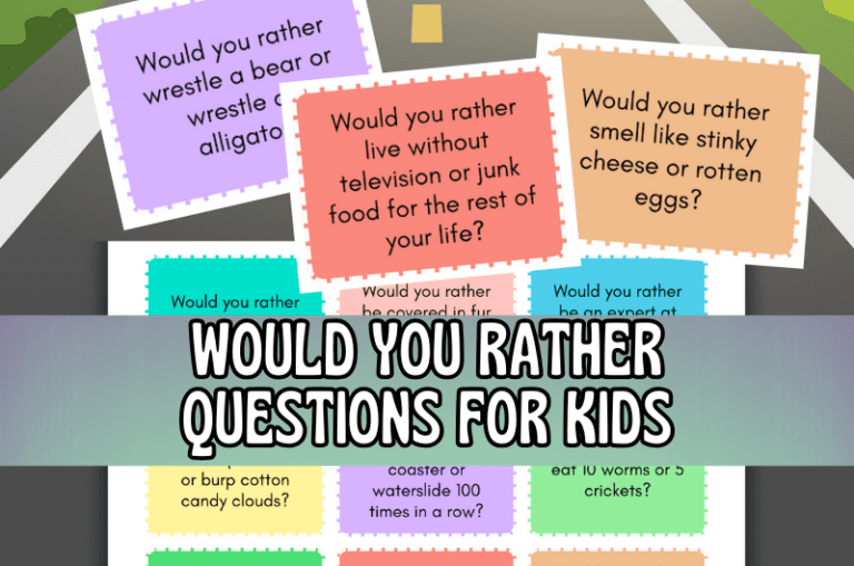 Free Printable Would You Rather Questions for Kids