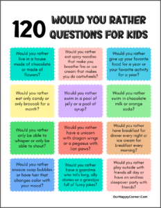 Would You Rather Questions for Kids: Spark Fun Conversations - Our ...