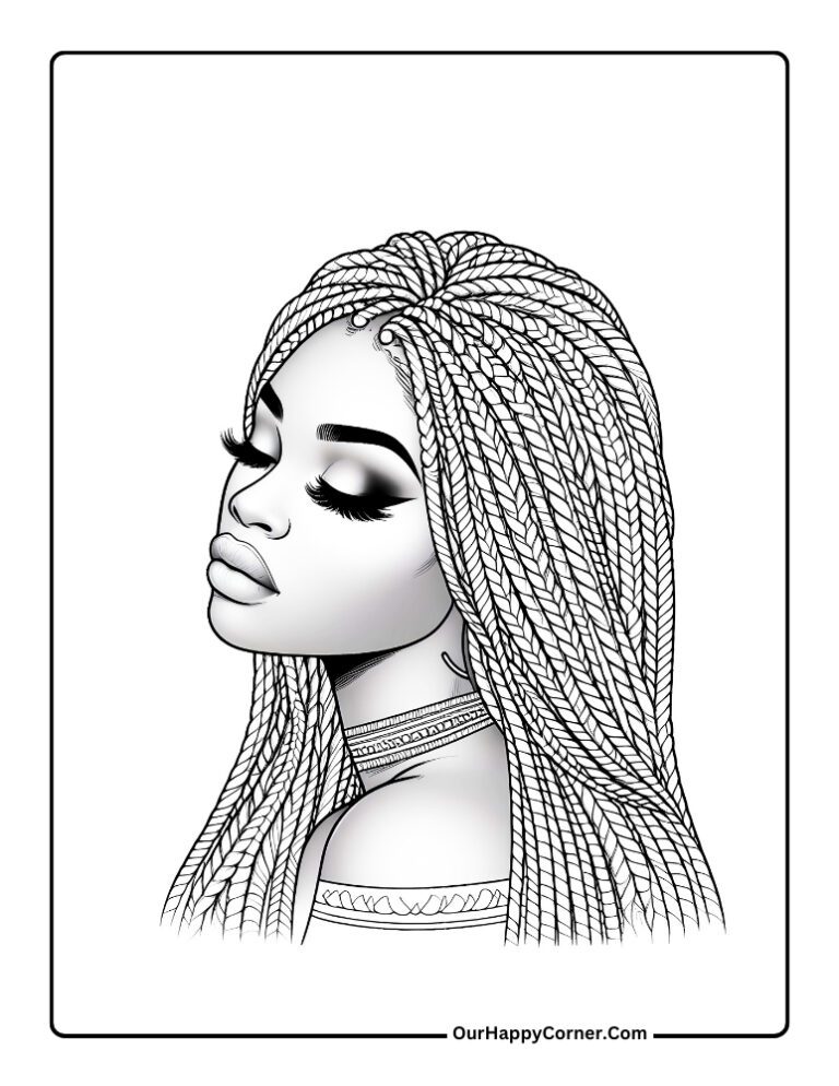 African Women Coloring Pages Free Printables - Our Happy Corner