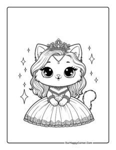 Free Printable Cat Coloring Pages - Our Happy Corner
