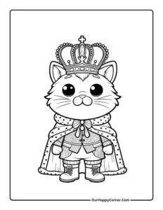 Free Printable Cat Coloring Pages - Our Happy Corner