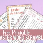 Easter Word Scramble Free Printable