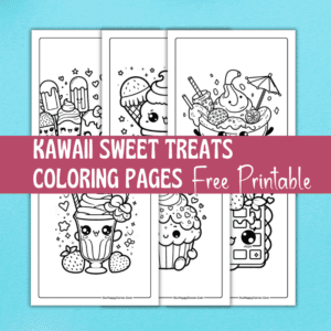 Kawaii Sweet Treats Coloring Pages Free Printable