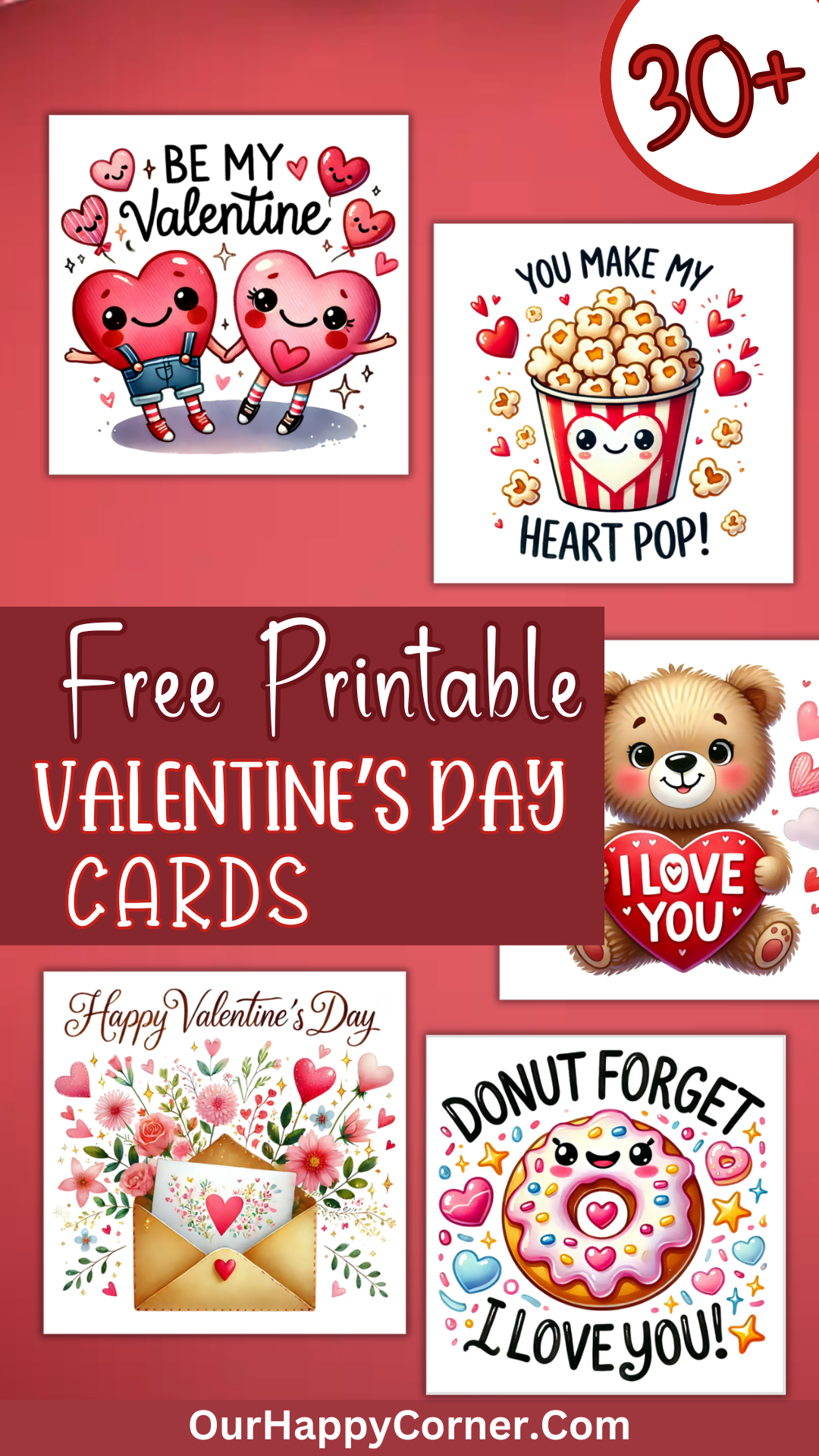 Free Printable Valentine's Day Cards - Our Happy Corner