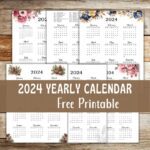 2024 Yearly Calendar Printable